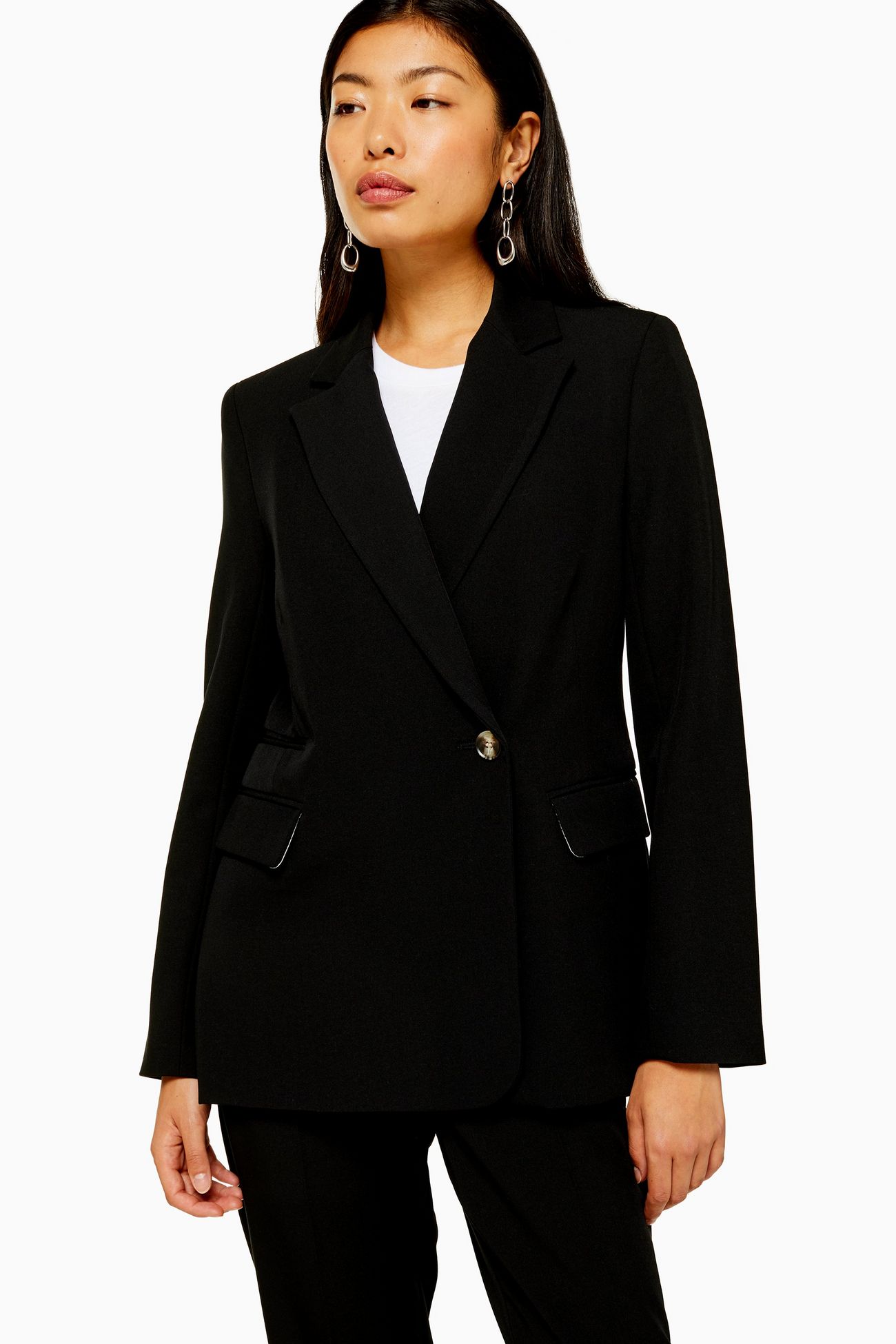 topshop black suit