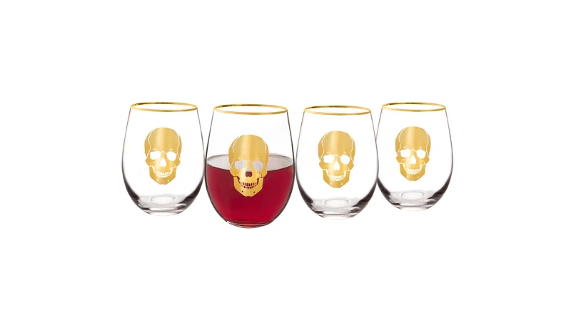 Cathy's Concepts, Personalized Stemless Red Wine Glass, Set of 4