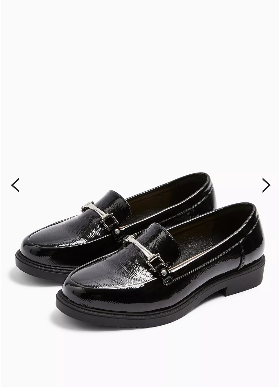 calvin klein elin patent toe loafers