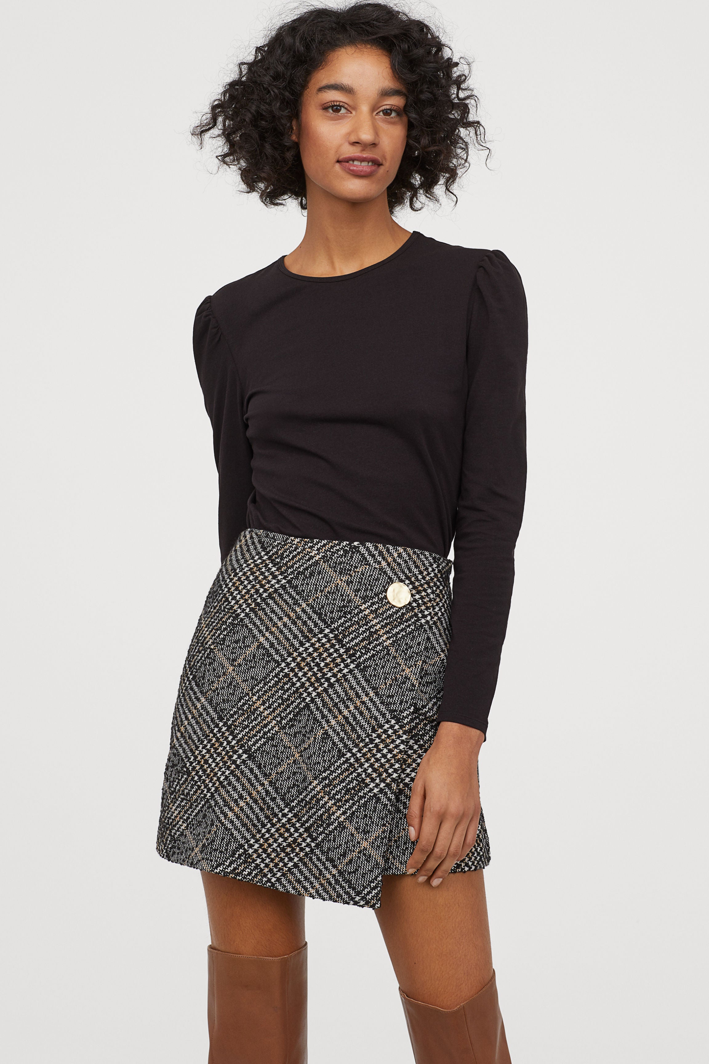 H&m wrap shop front skirt