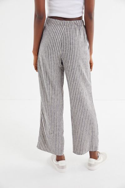 Urban outfitters black on sale and white striped pants