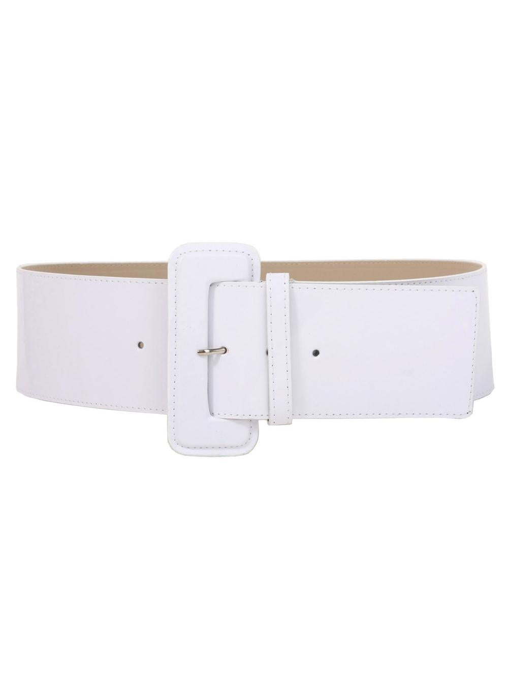 Beltiscool + Wide Patent Faux Leather Belt