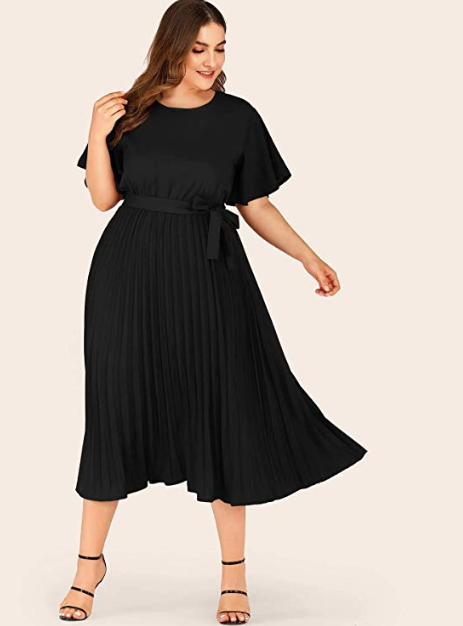 Milumia + Pleated Short Sleeve Dress