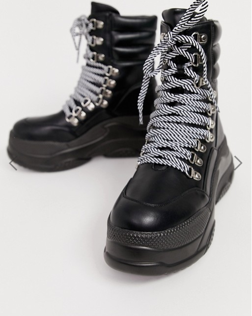 lamoda black chunky platform chelsea boots