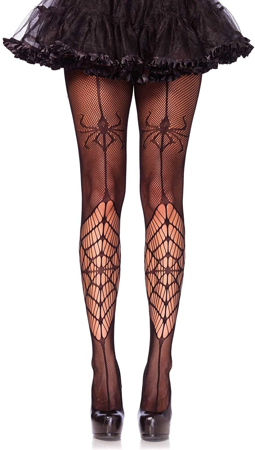 Pretty Attitude Women's Snake Tights Fishnet Tights Stockings Halloween  Tights, Black, One Size 