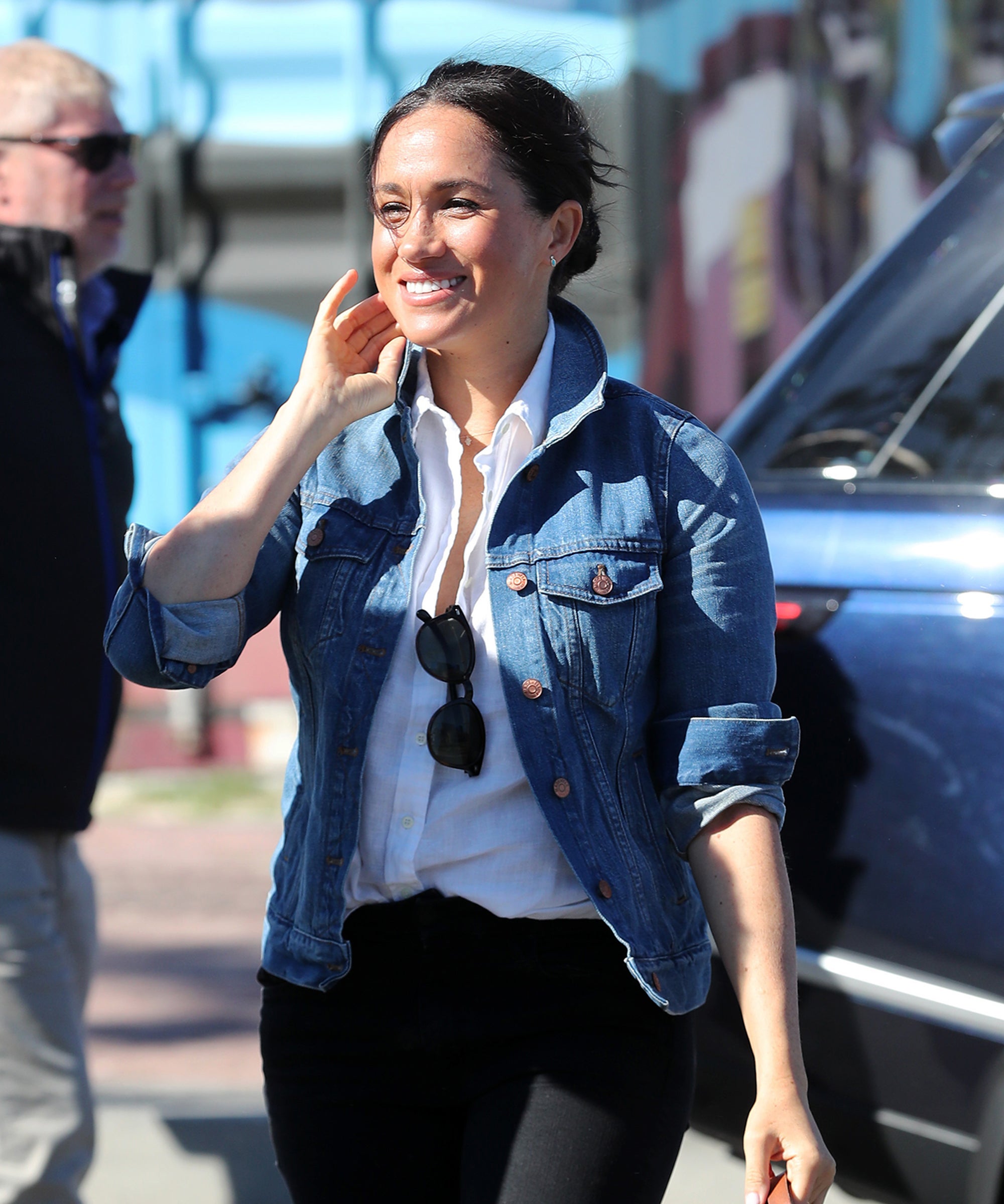 Meghan markle denim on sale jacket