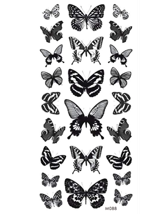 Metallic Colorful Butterflies Temporary Tattoo Bundle  Reallooking Temporary  Tattoos  SimplyInkedin