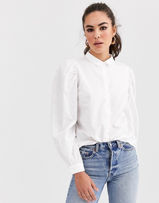 Vila + Balloon Sleeve Blouse