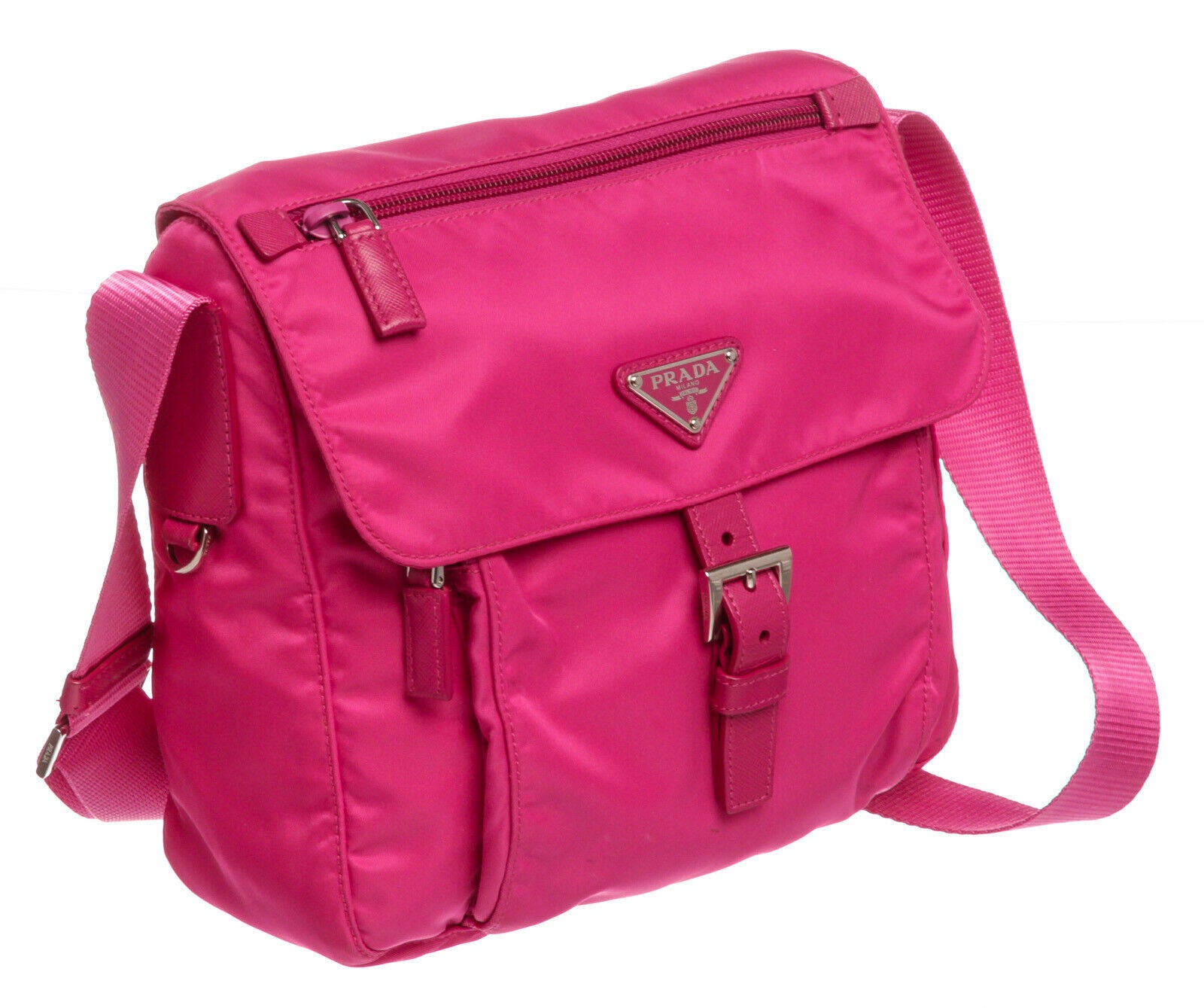 Prada Shiny Light Calf Rosa Pink Cross Body Bag 1BH173 – ZAK BAGS