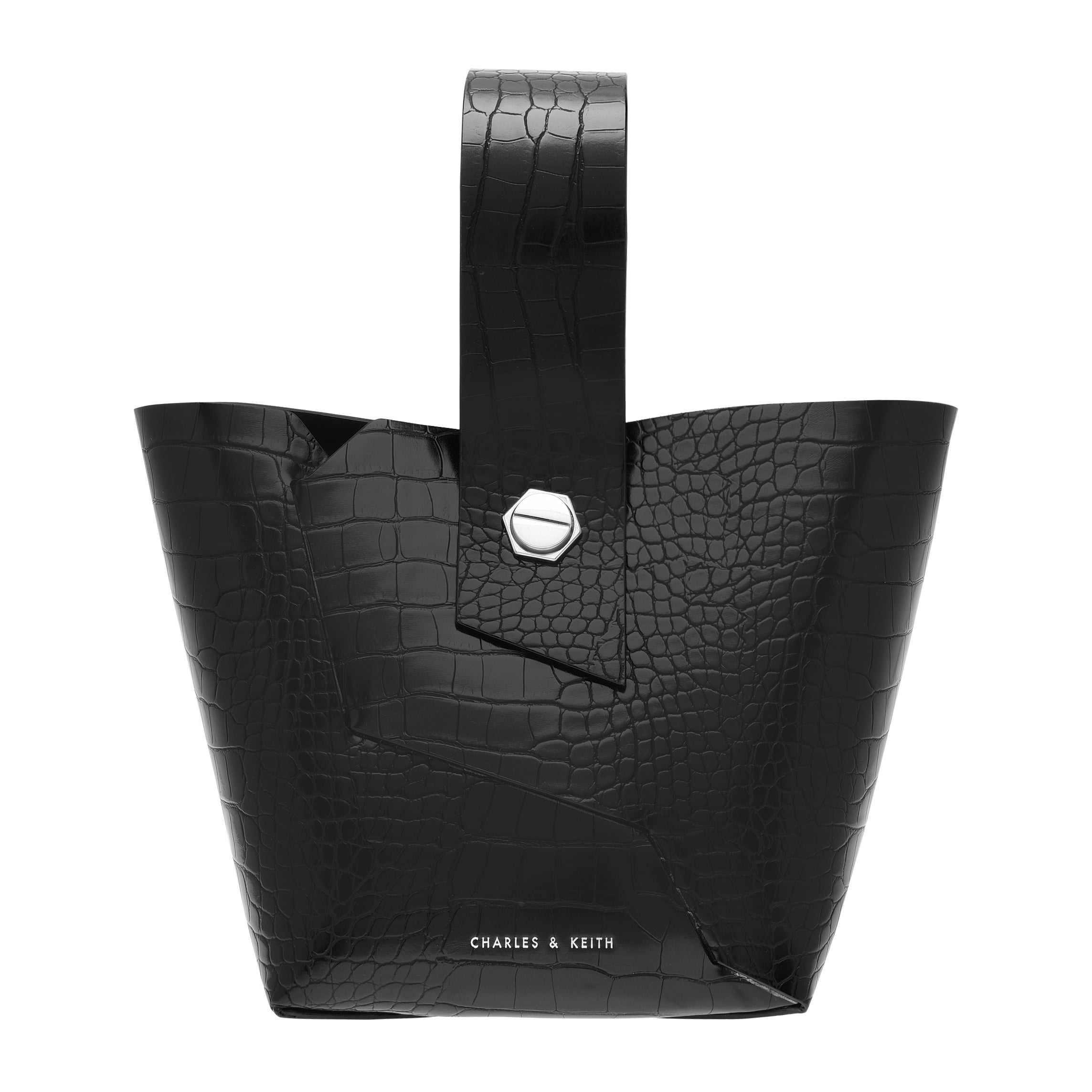 Croc effect bucket online bag