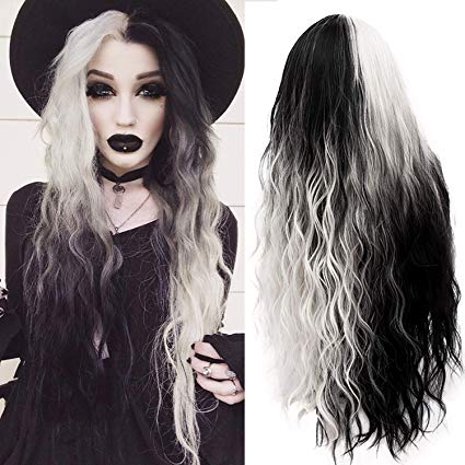 long black halloween wig