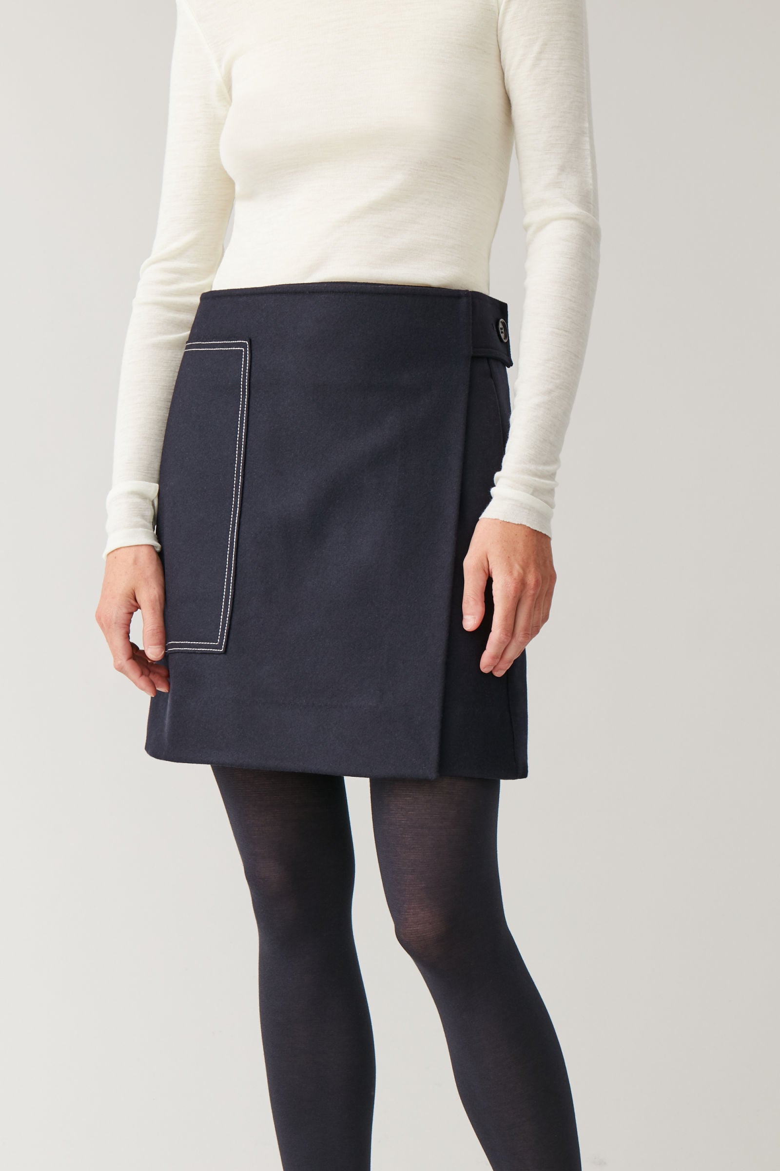 COS + Short Wool Skirt