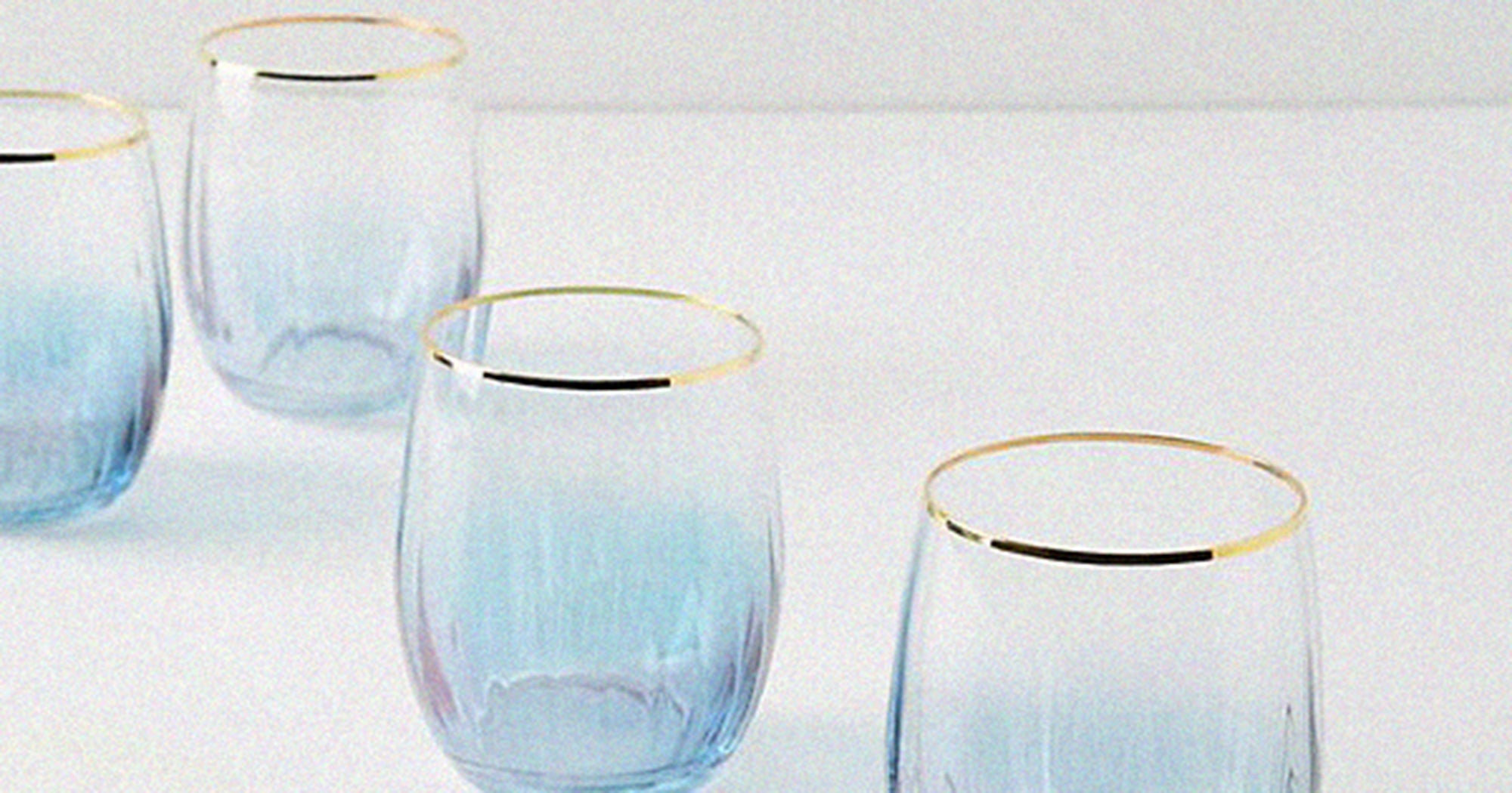 Waterfall Stemless Wine Glasses, Set of 4