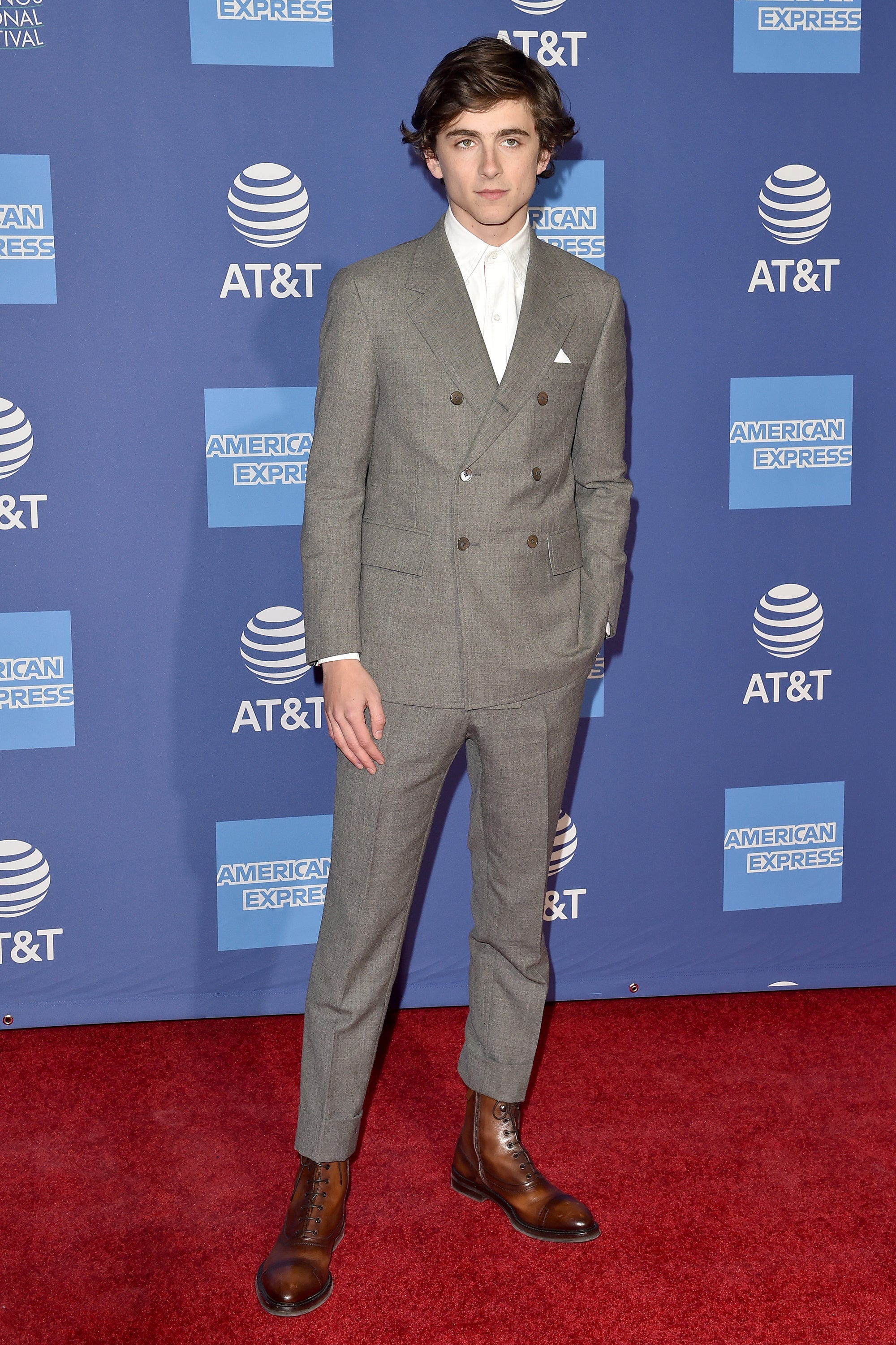 Timothée Chalamet Wears All-Pink Suit to 'Little Women' Premiere