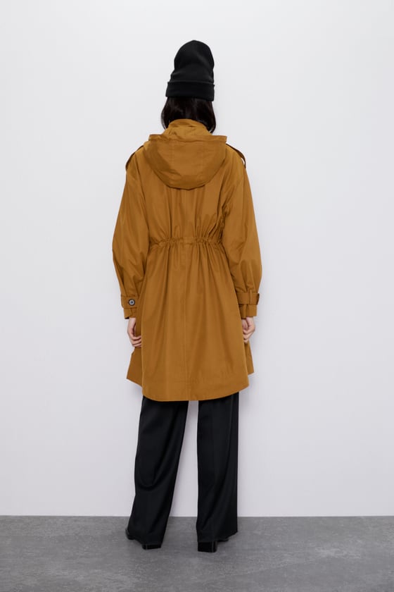 drawstring trench coat zara