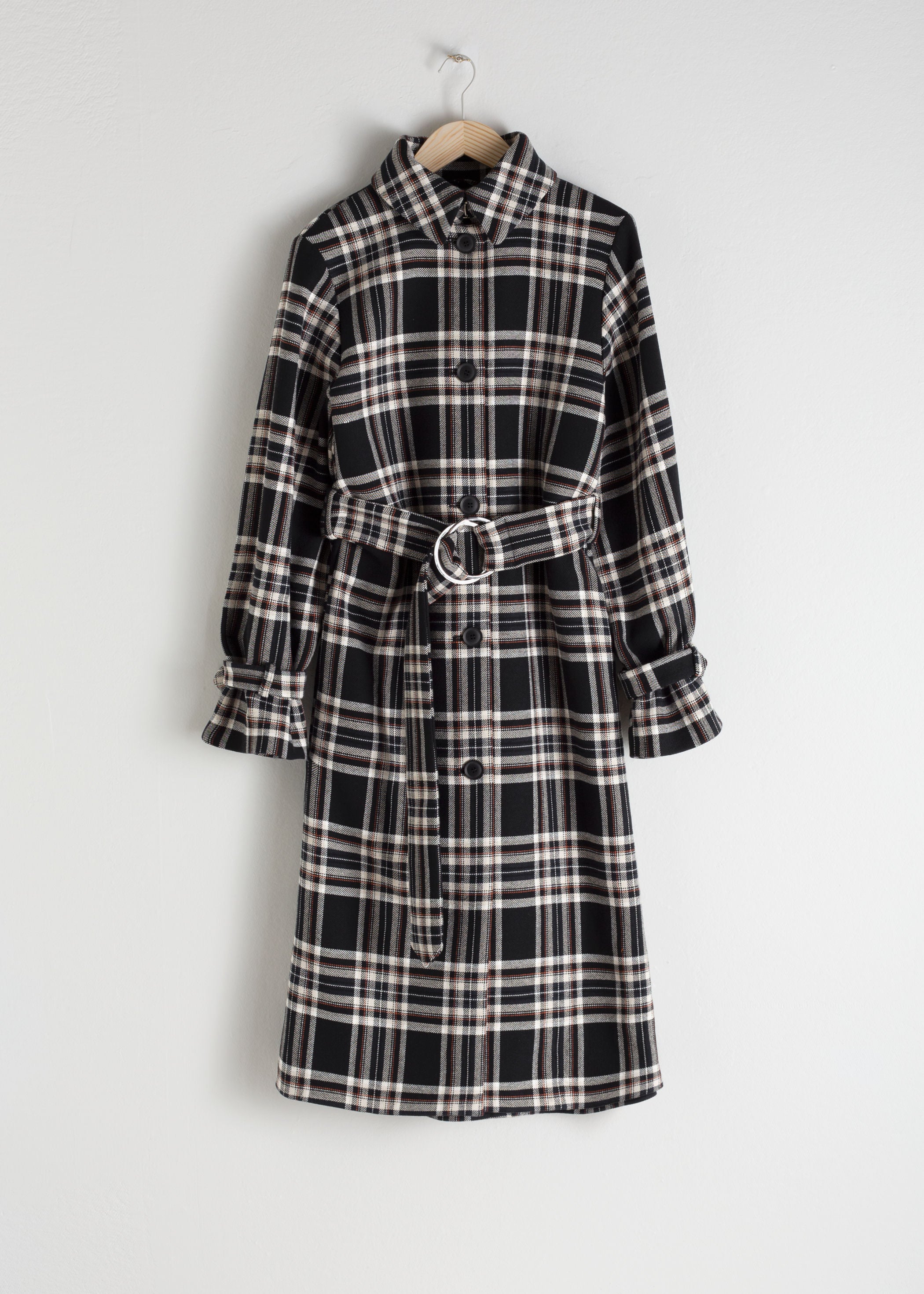 And Other Stories + Belted Plaid Trench Coat