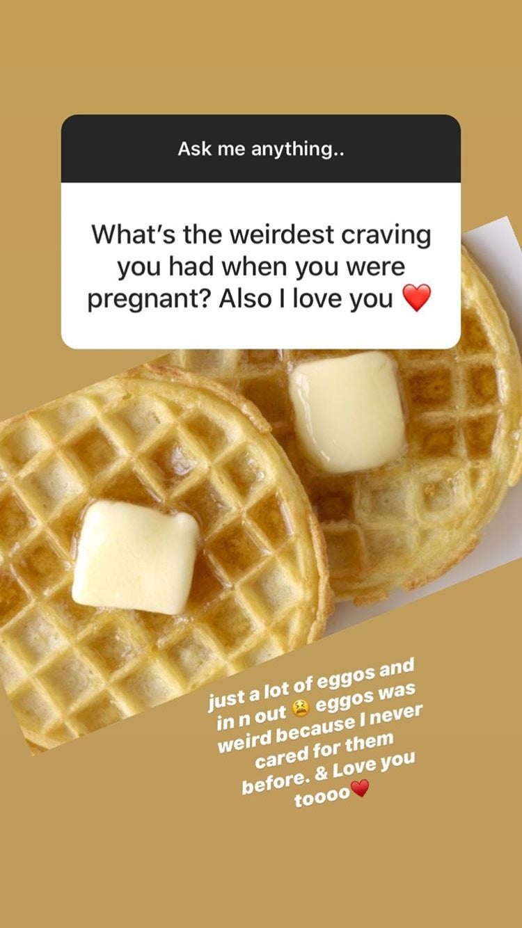 Pregnant Kylie Jenner indulges in waffles with butter and syrup