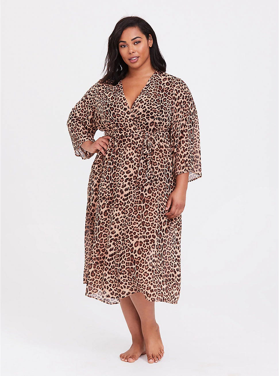 Ladies Full Length Silk Dressing Gown