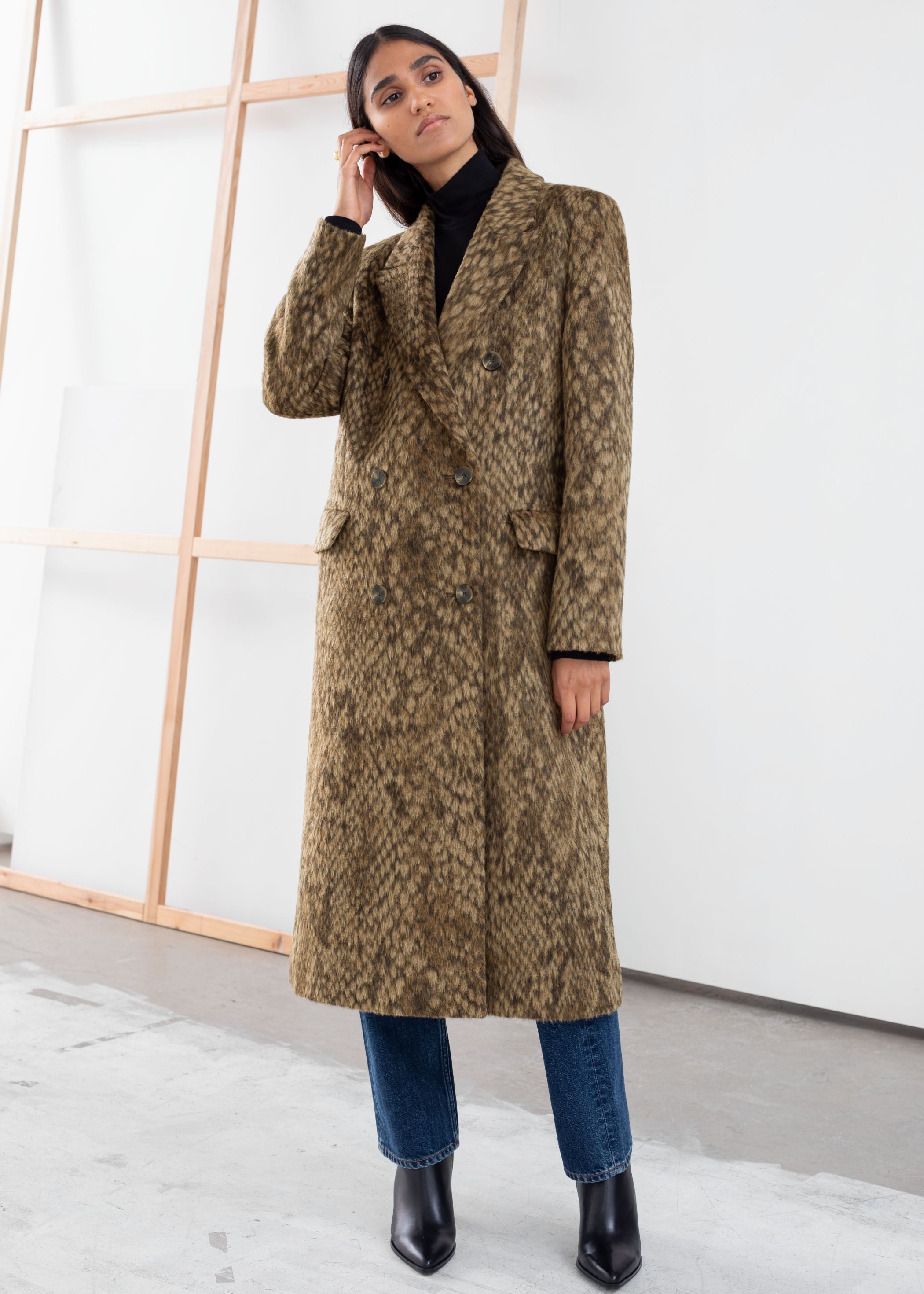 Snake print cheap coat