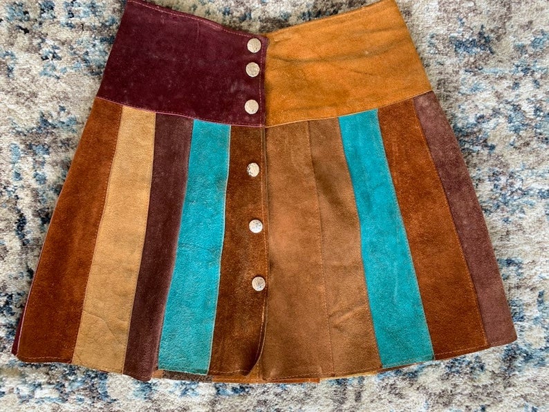 Vintage suede clearance skirt