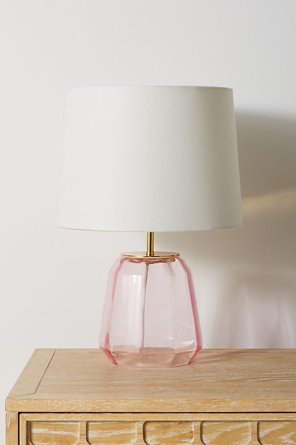 anthropologie pink lamp