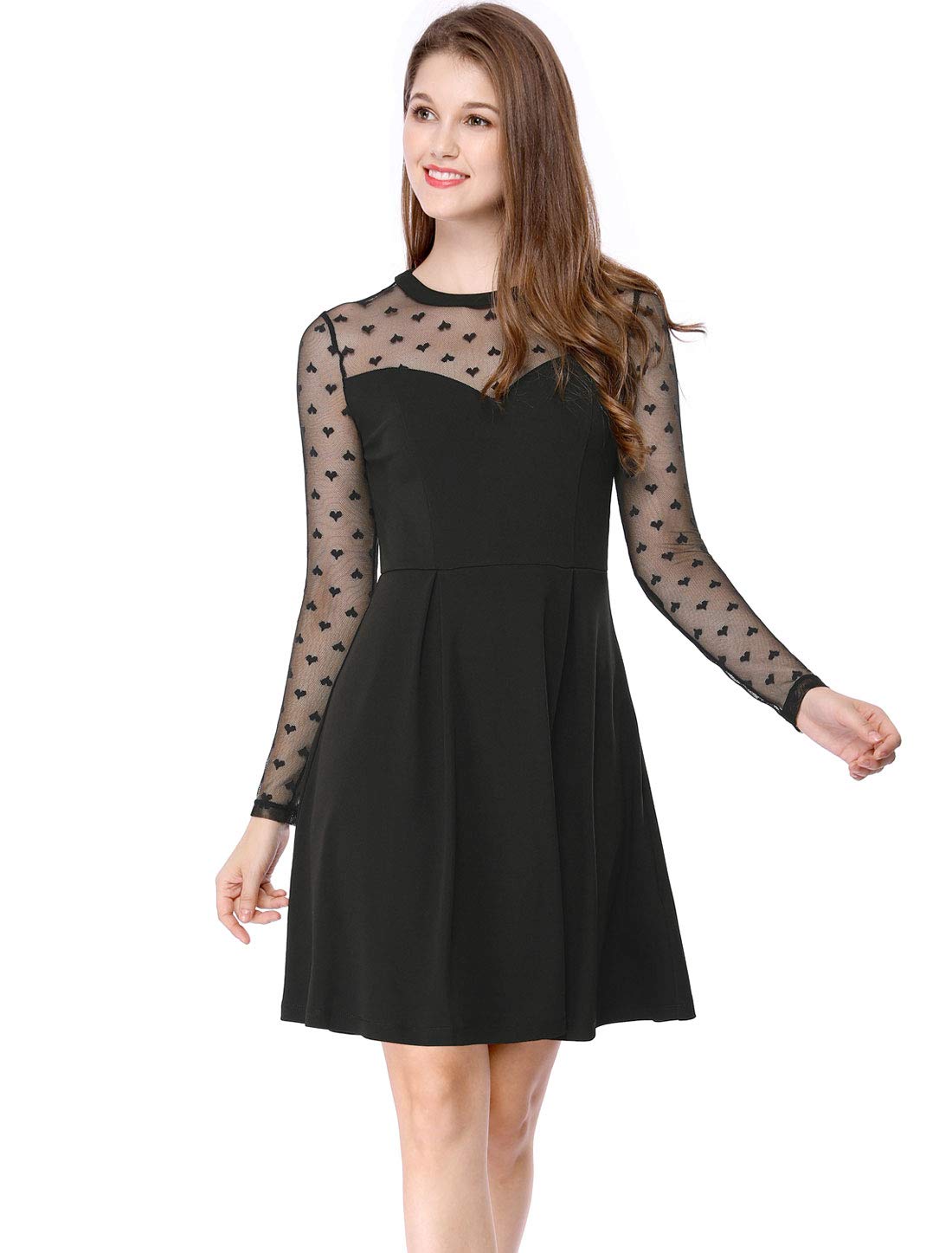 allegra k + Sheer Skater Party Dress