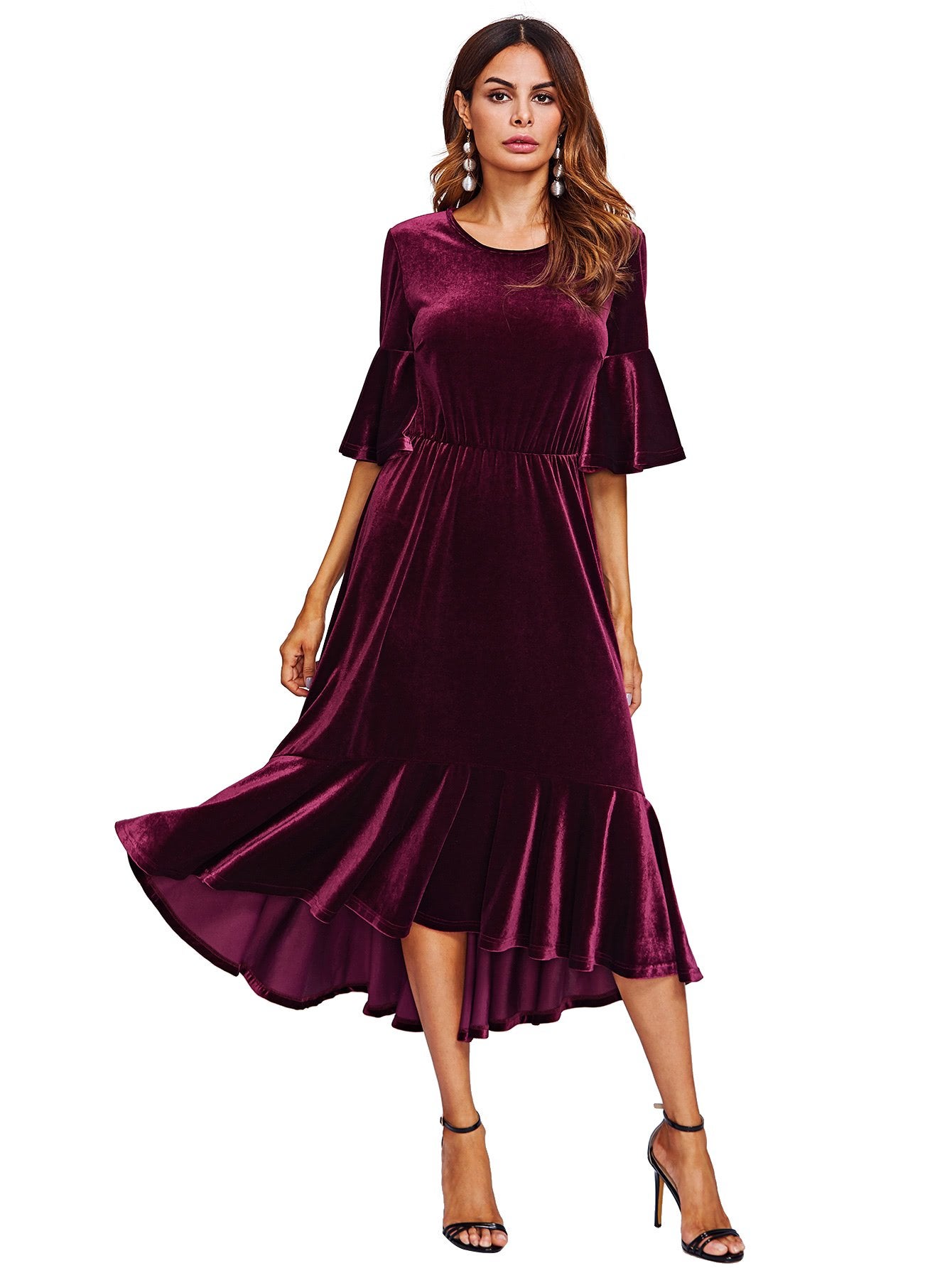 Floerns + Velvet Midi Dress