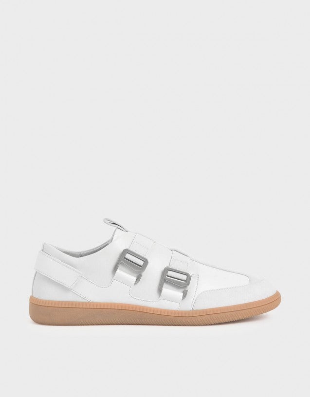 Charles & Keith + BUCKLE SLIP-ON TRAINERS