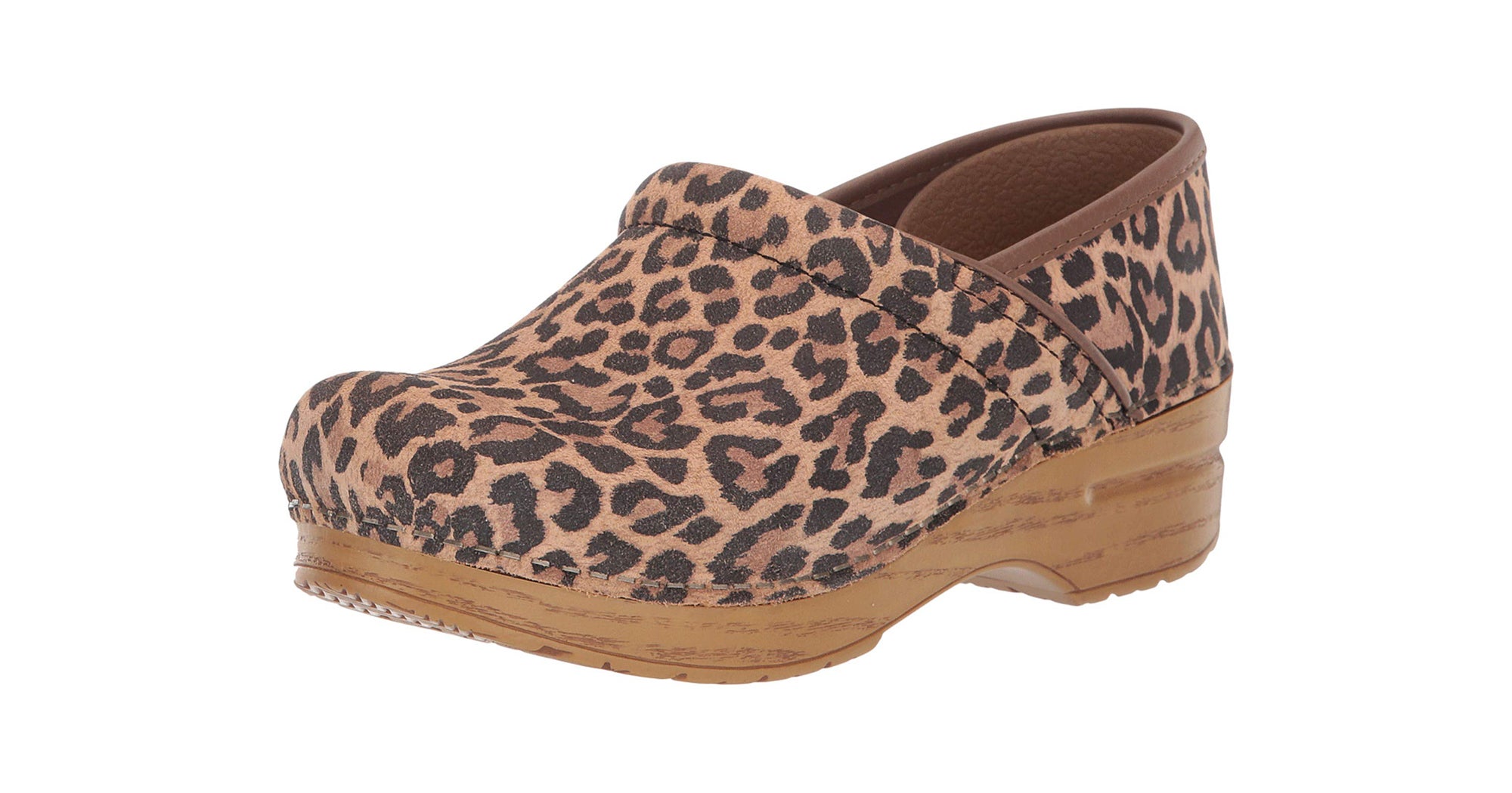 leopard print dansko clogs