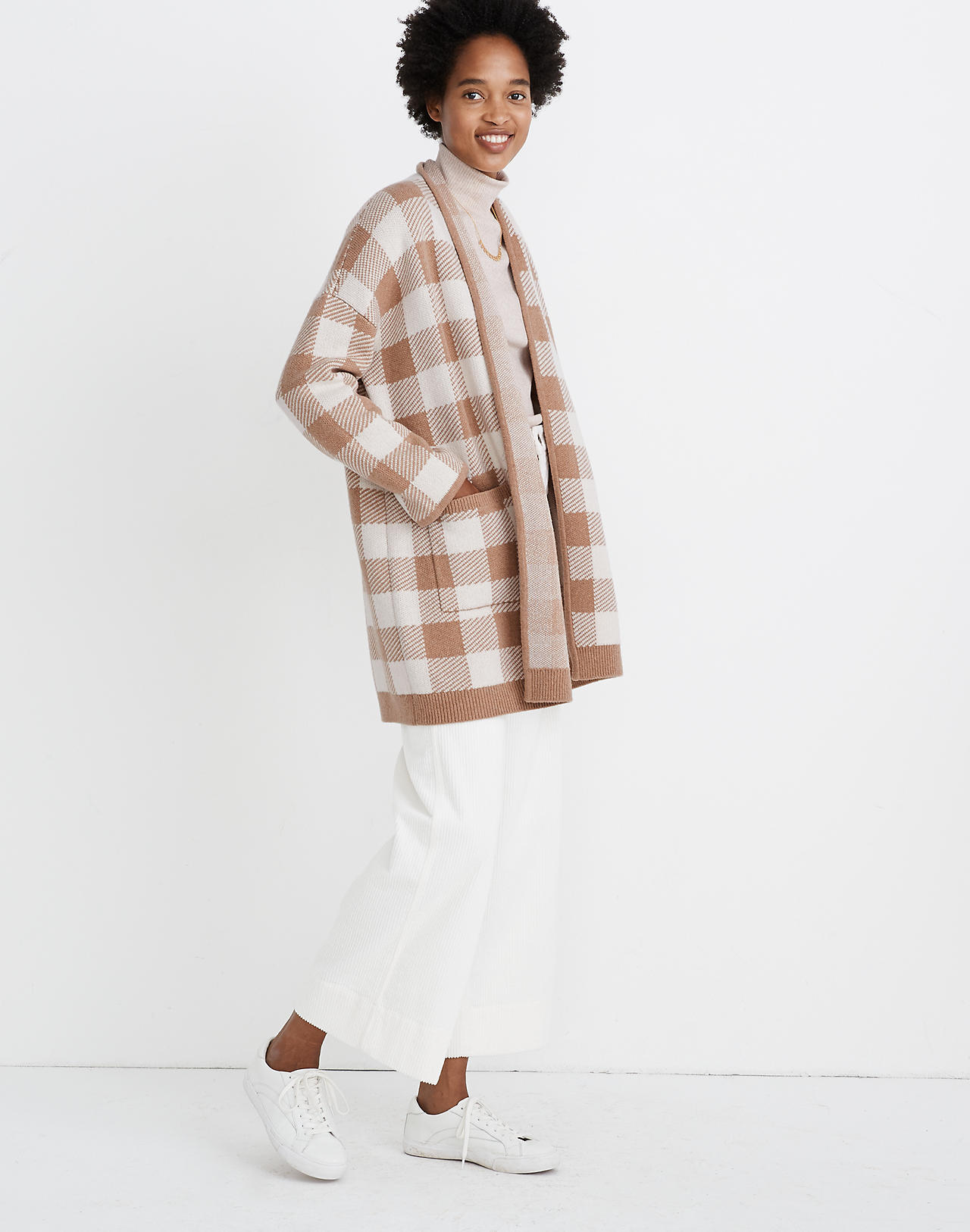 madewell buffalo check sweater