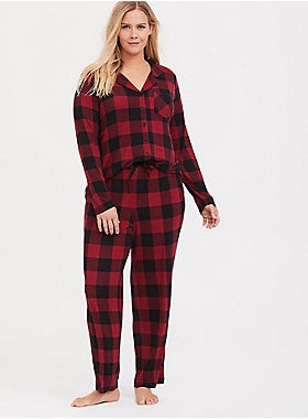 Torrid + Red & Black Plaid Drawstring Sleep Pant