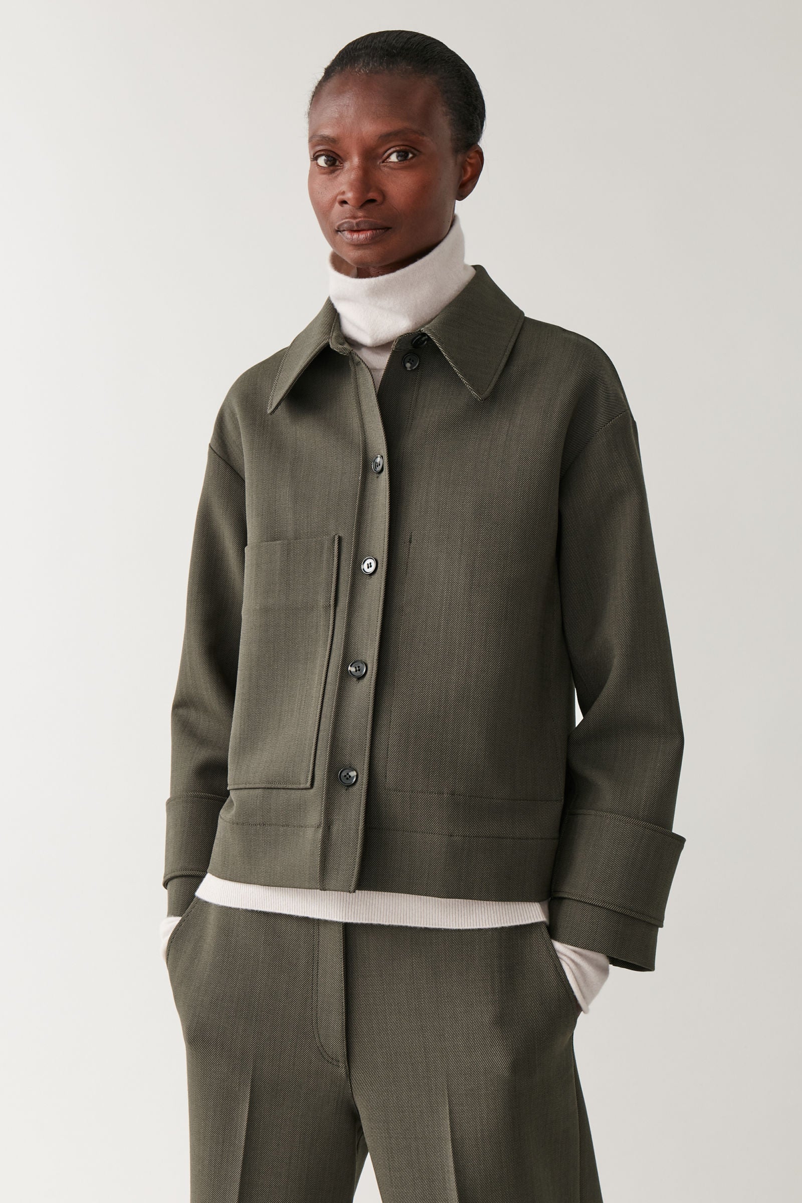 Cos button 2025 up shirt jacket