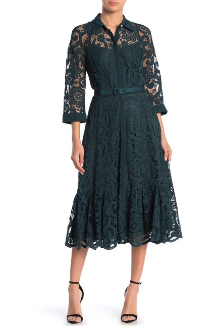 Nanette Lepore Textured Midi Dress in Black