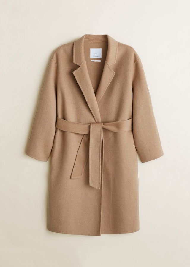 Mango + Belted wool coat