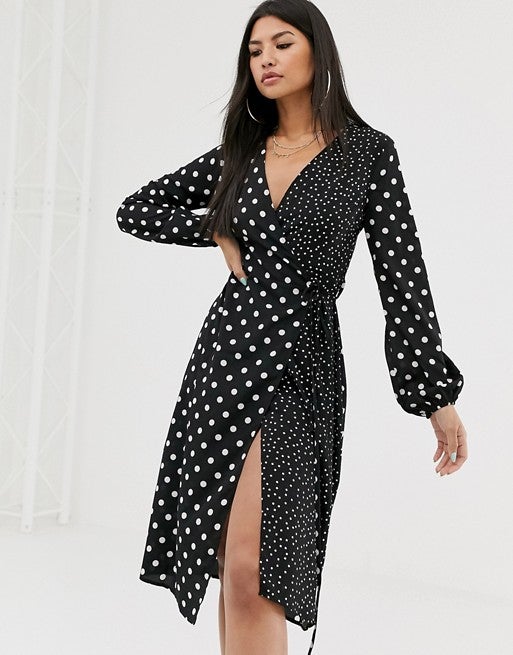 Boohoo + Midi Wrap Dress