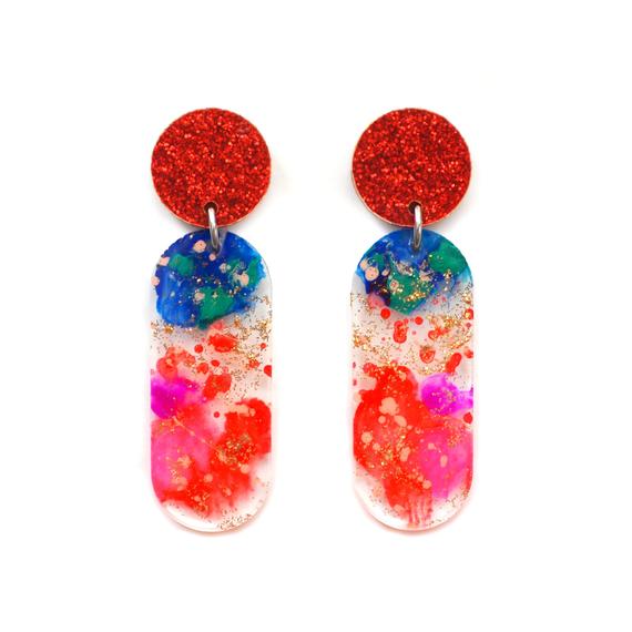 BooandBooFactory + Oval Resin Earrings