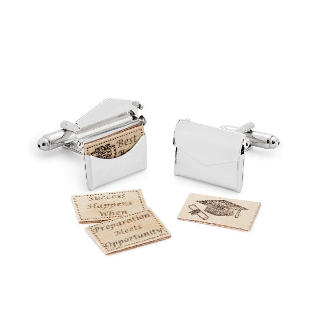 custom love letter cufflinks