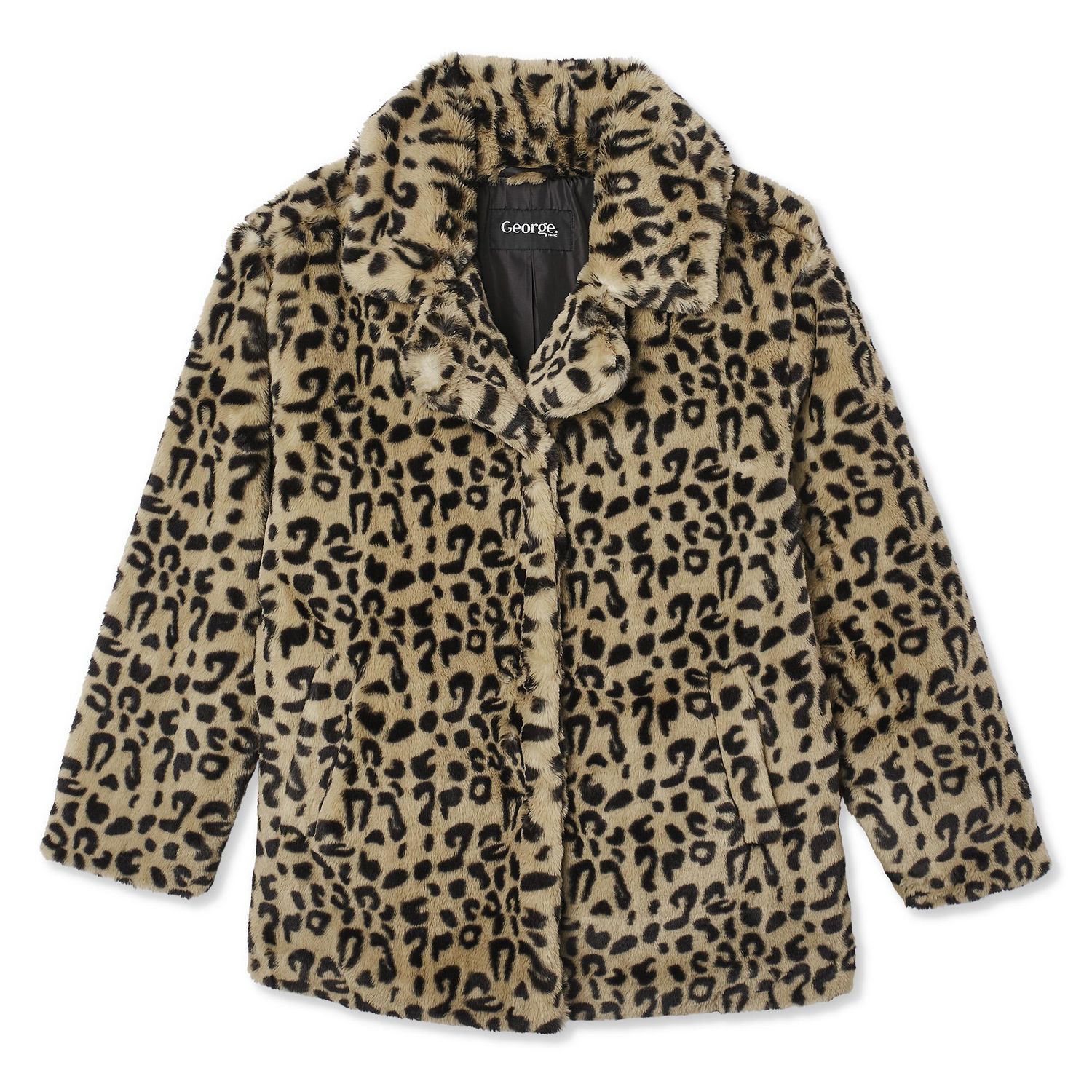 george leopard print coat