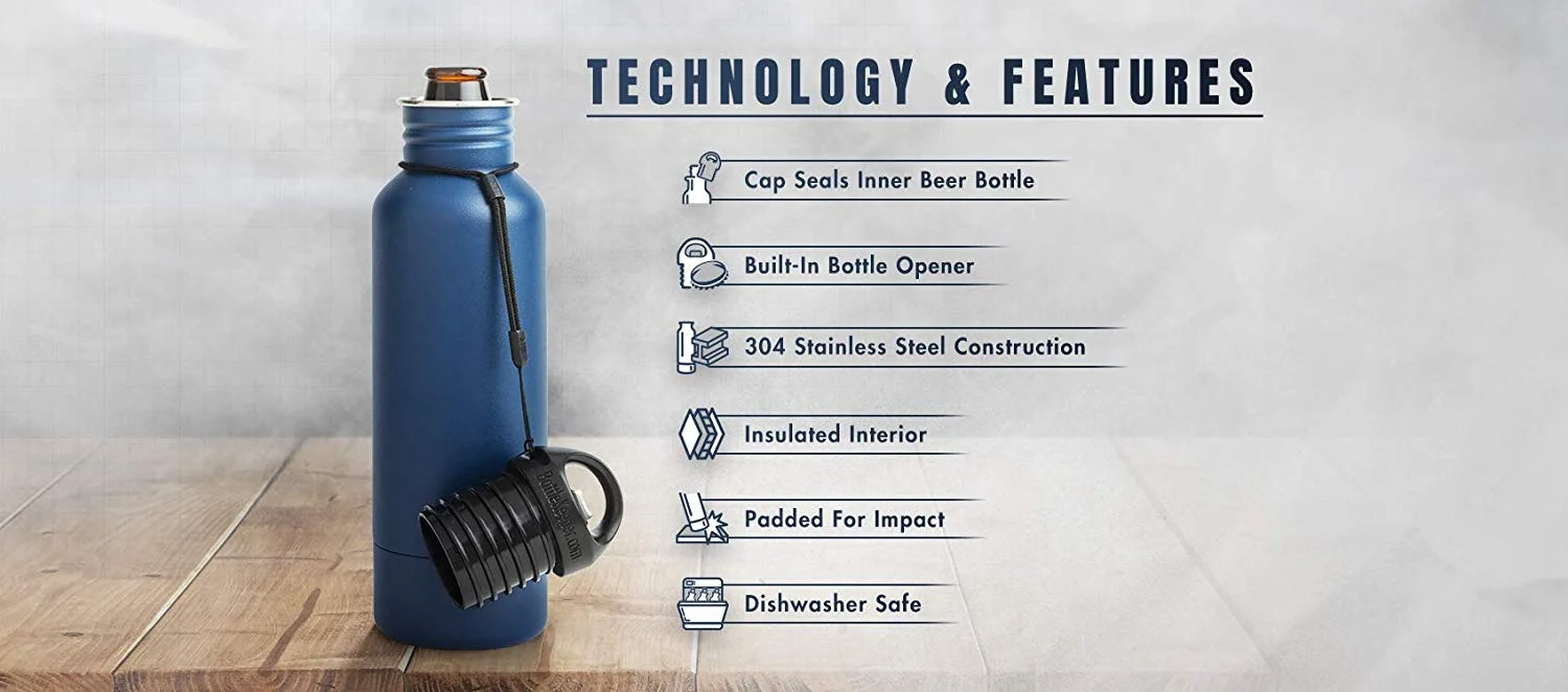 The Standard 2.0 Beer Bottle Insulator - Cap with Built in Beer