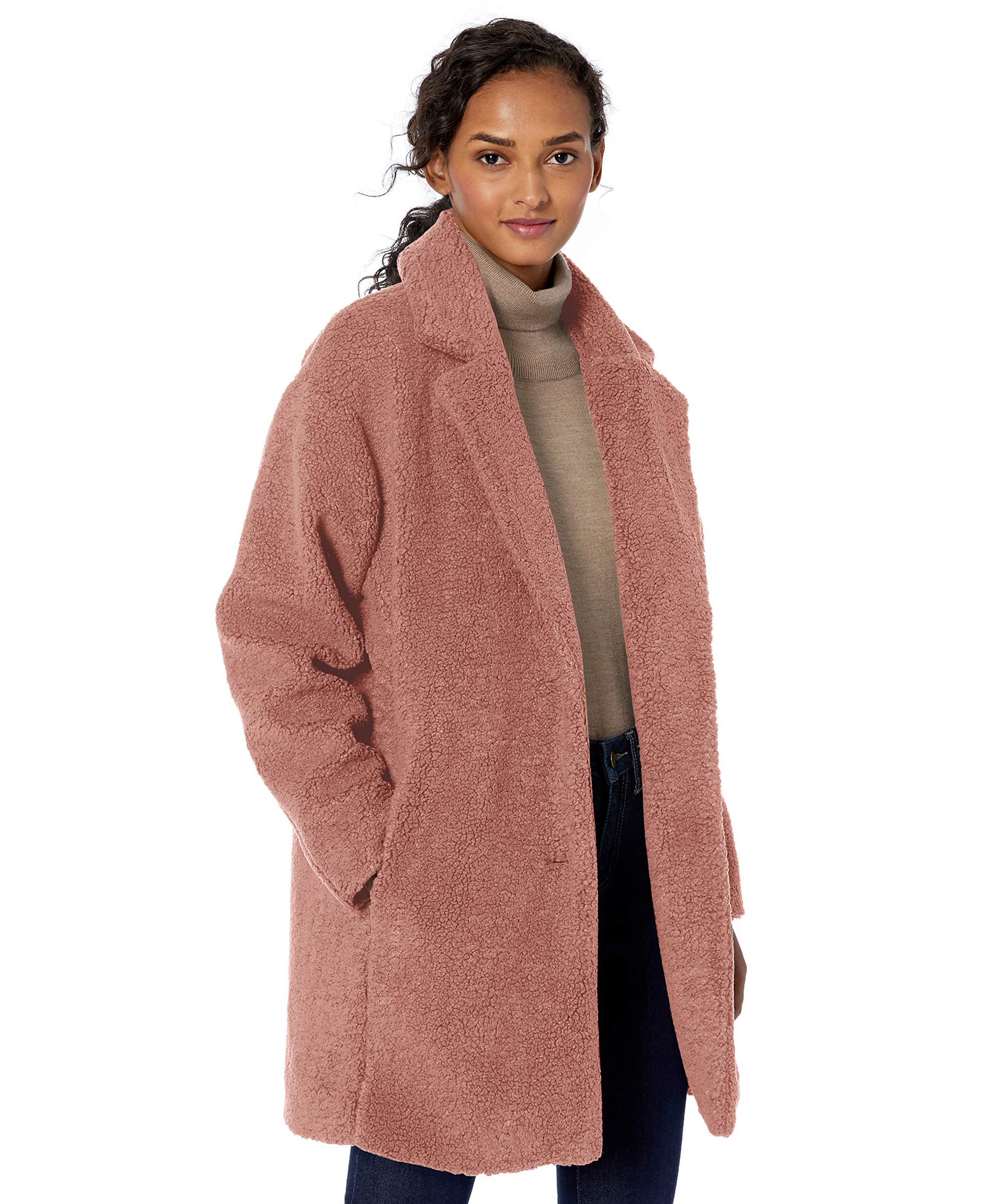 Amazon Fashion + Daily Ritual Women’s Teddy Bear Lapel Coat