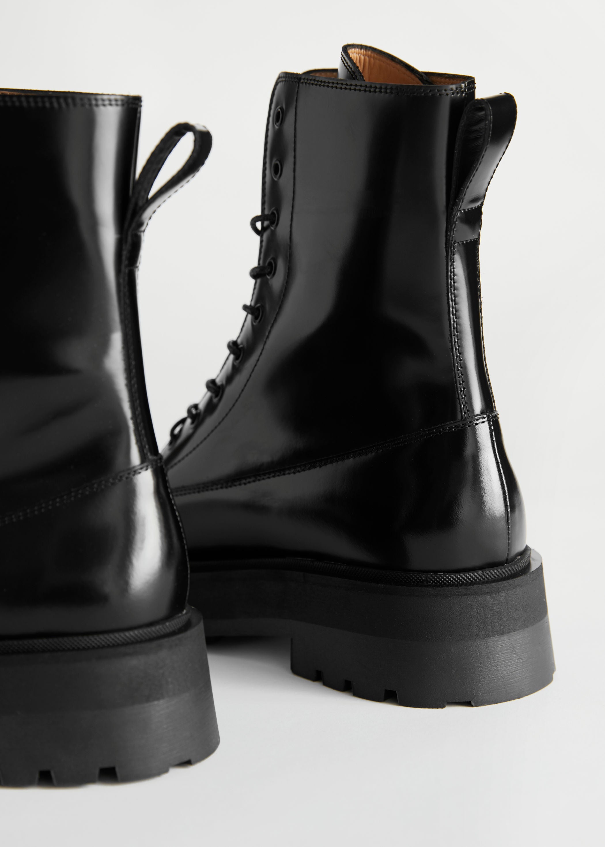 Lace up leather on sale boots other stories