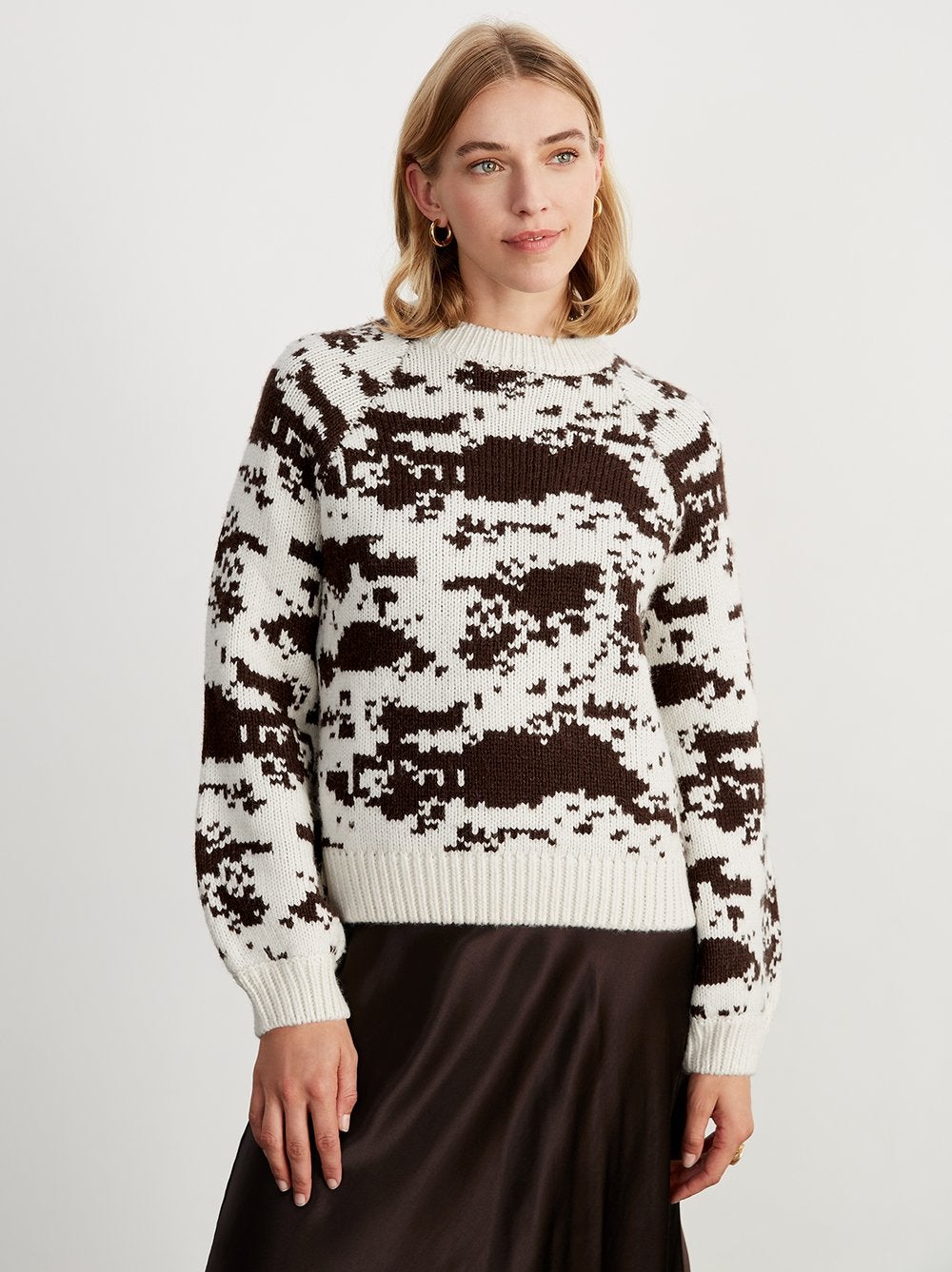 Kitri + Deanna Cow Jacquard Jumper