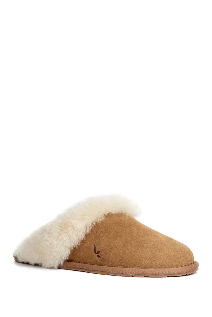 Koolaburra by Ugg + Milo Genuine Shearling & Faux Fur Trimmed Scuff Slipper