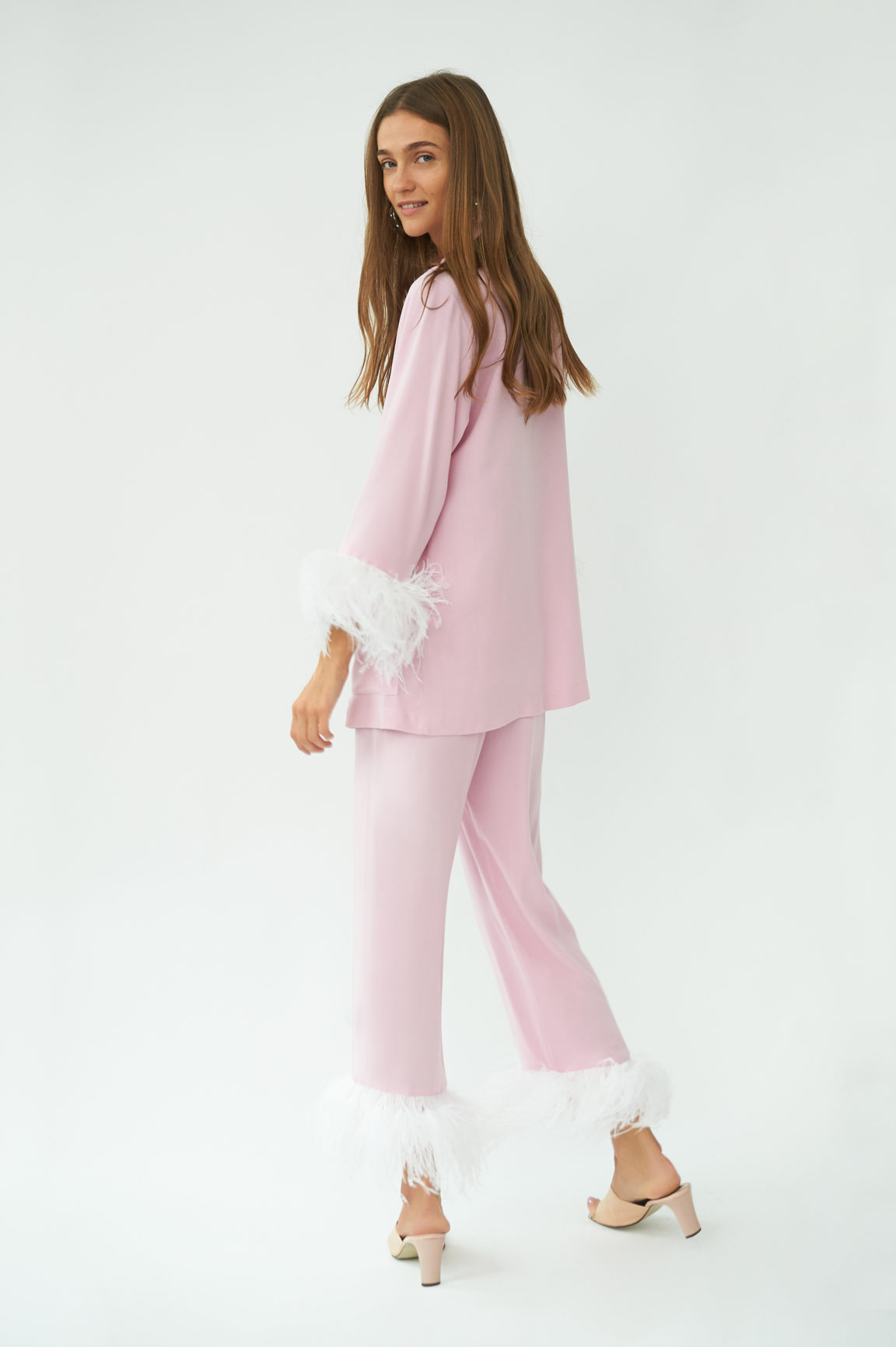 Sleeper + Party Pajama Set with Feathers