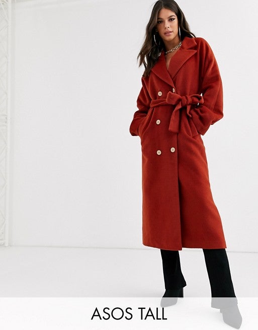 ASOS TALL + Tall Oversized Belted Maxi Coat