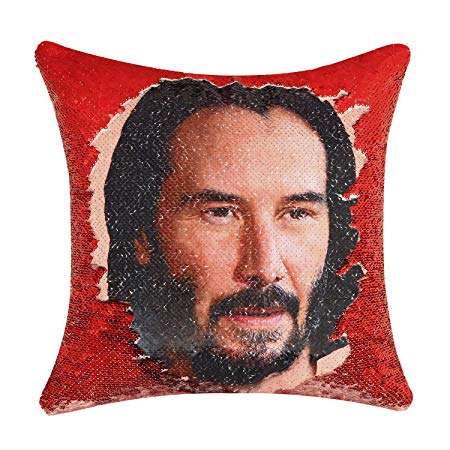 Merrycolor + Keanu Reeves Reversible Sequin Pillowcase