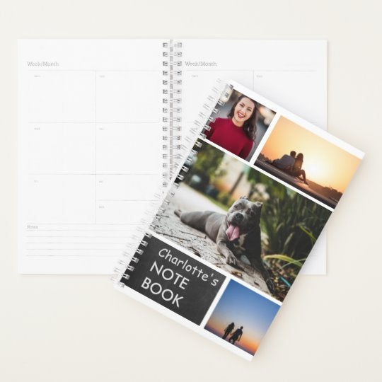 Zazzle + Personalized Photo Collage Custom DIY Planner