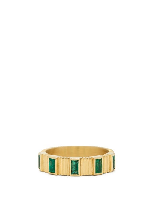 Retrouvai + Magna Emerald and 14K Gold Ring