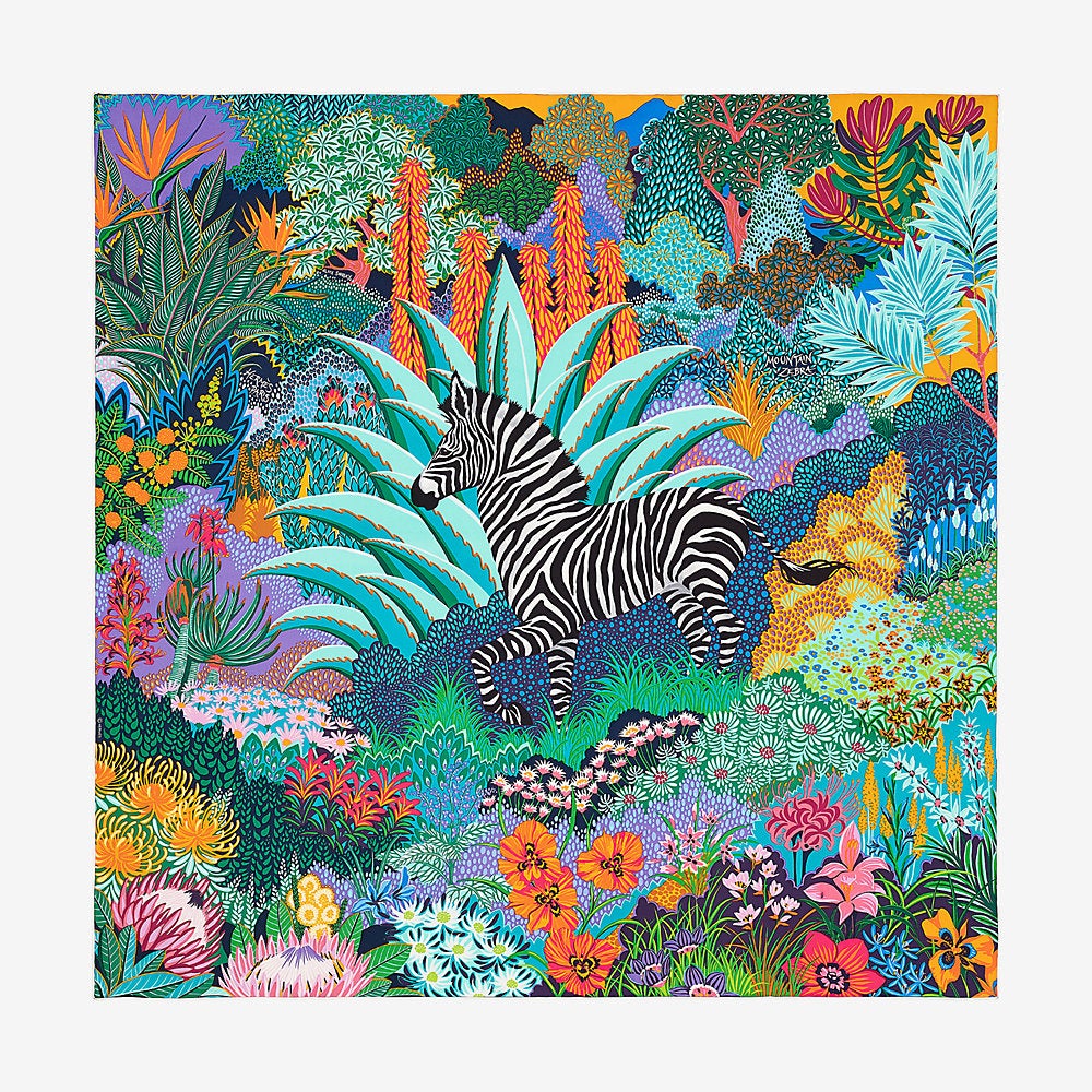 hermes mountain zebra scarf