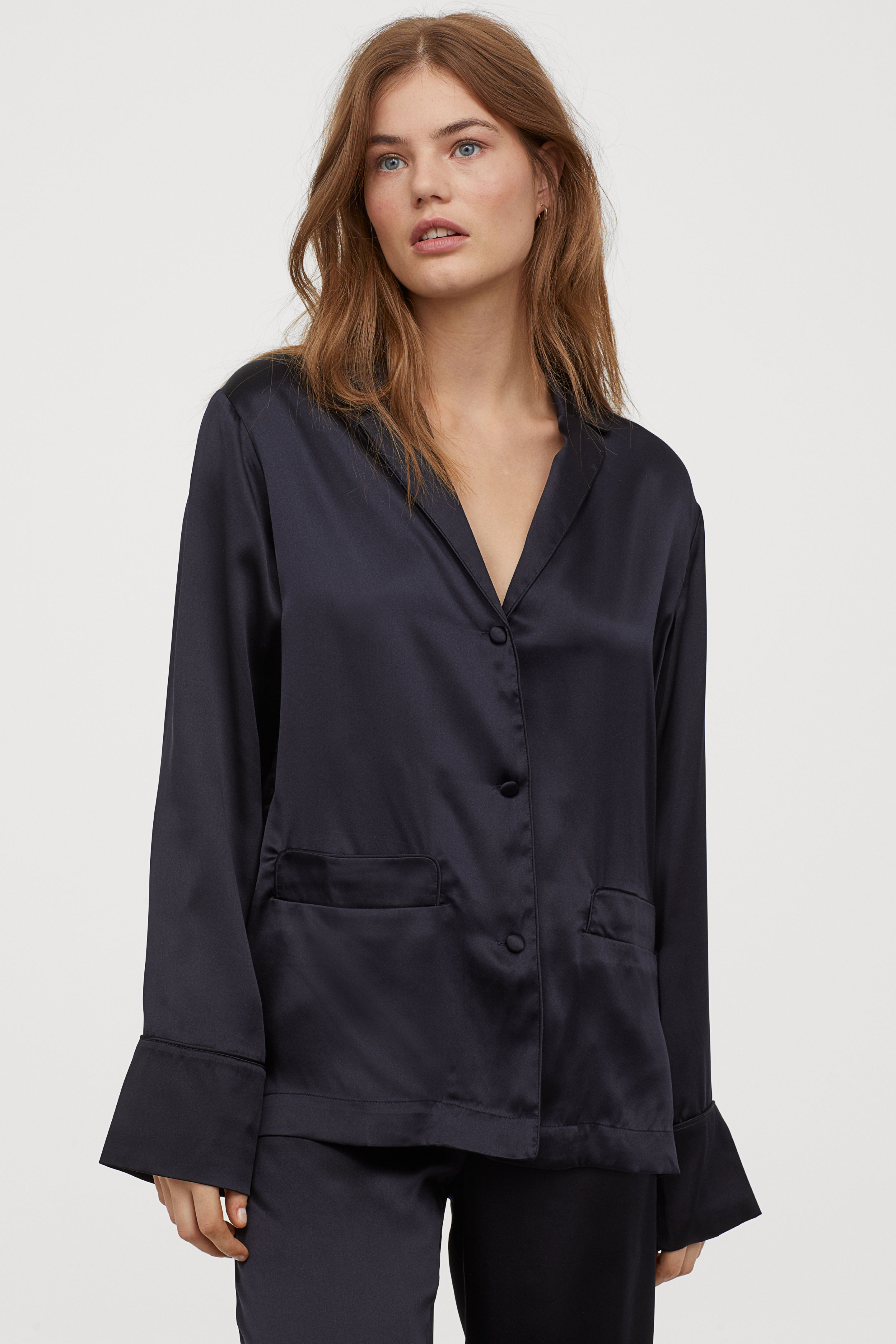 silk pajama shirt